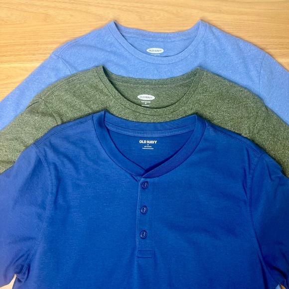 Old Navy Men's Soft Washed T-Shirts, Set of 3. Blue and green. Size Medium - Picture 13 of 13